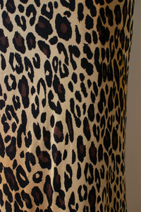 1990s Silk Leopard Print Bias Cut Dress | Cache