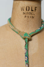Load image into Gallery viewer, Bead Crochet Snake Necklace | Green Diamond
