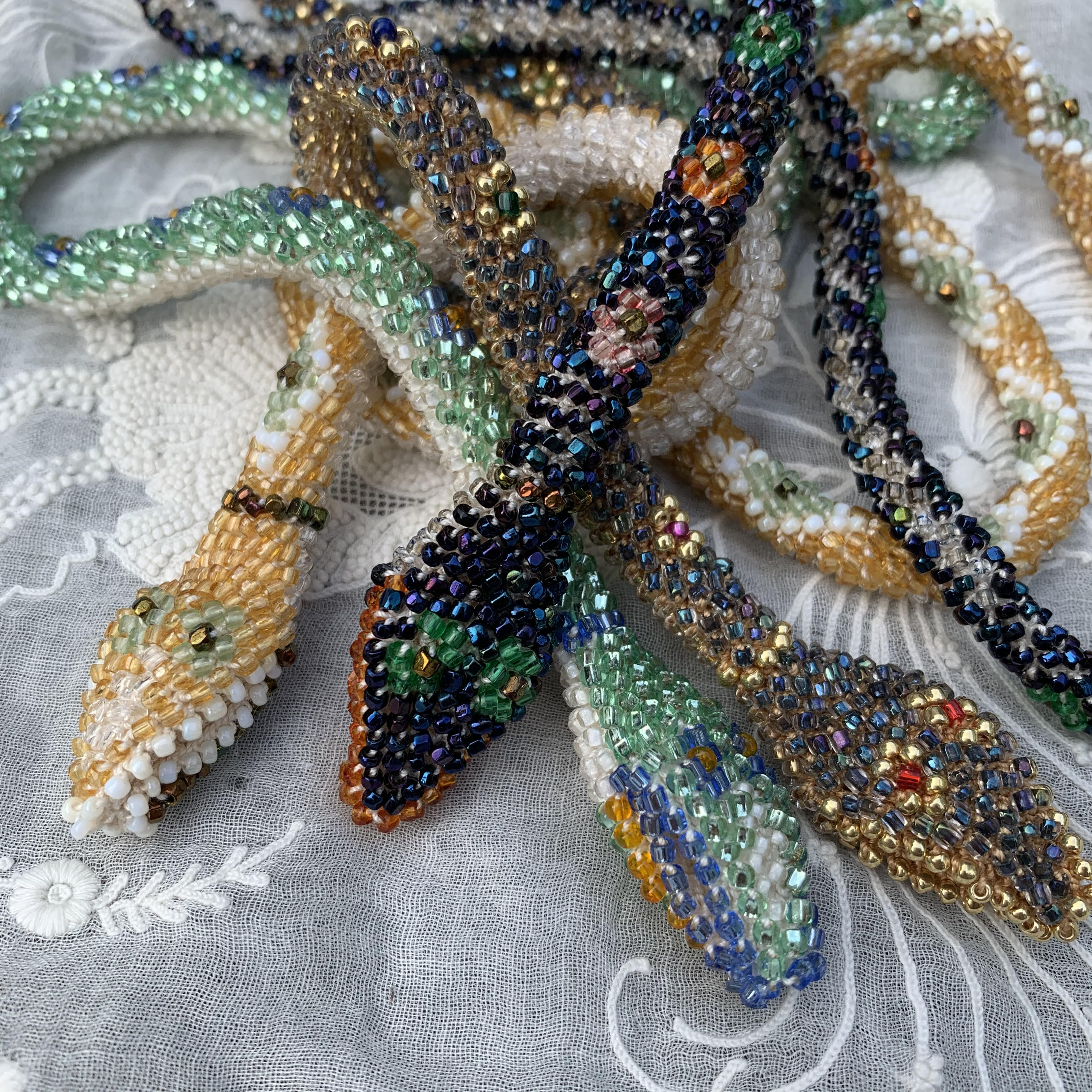 beaded snake necklace