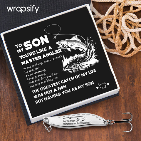 Fishing Spoon Lure - Fishing - To My Son - You're Like A Master Angler -  Wrapsify