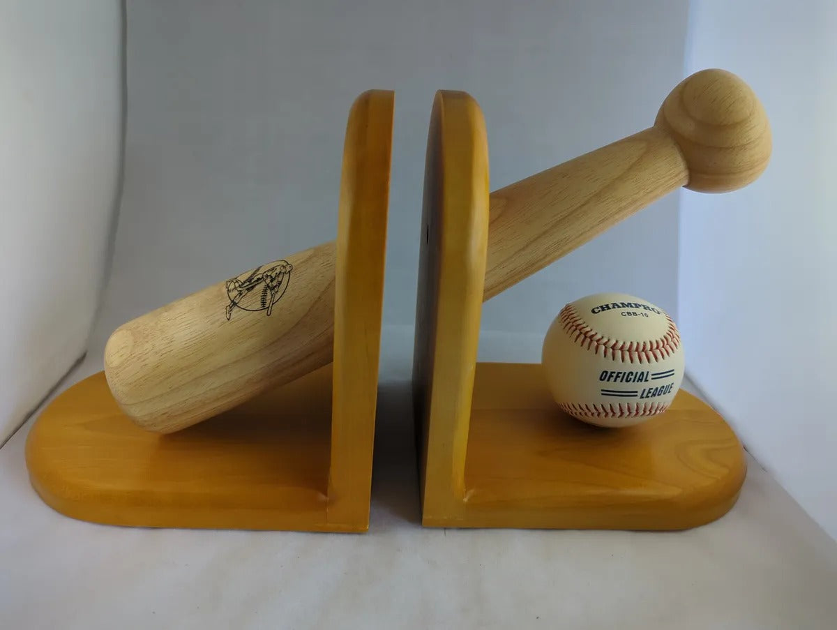 Organize books with baseball-themed bookends, adding a sporty touch to any shelf