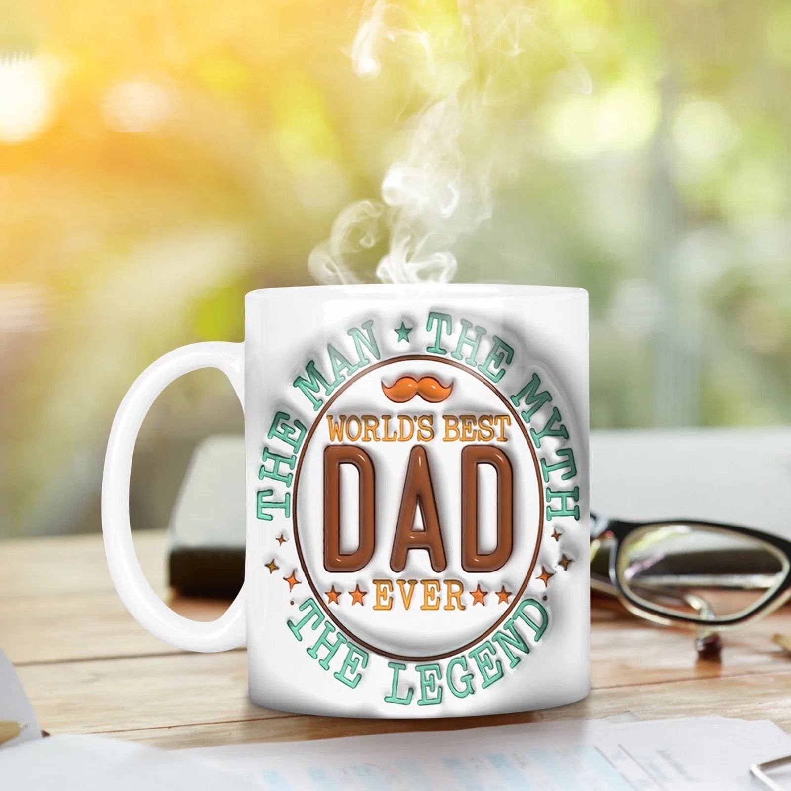 Best Dad 3D Inflated Mug Wrap, ideal Father's Day surprise