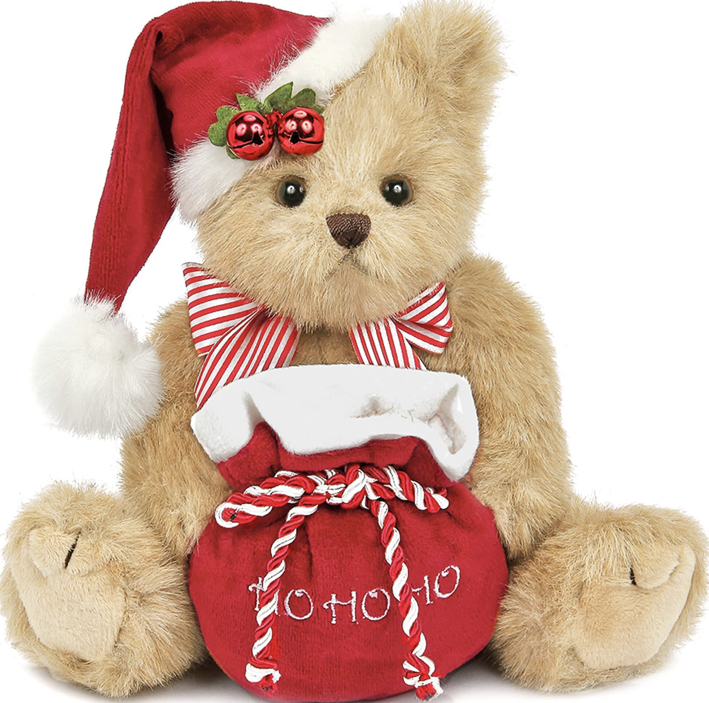 A cuddly companion adorned with Christmas spirit, sure to bring joy and warmth to her heart