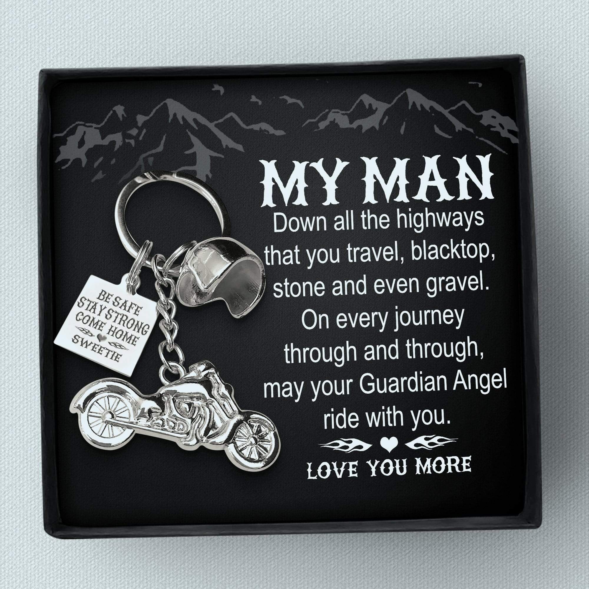 Gift a keychain that travels every highway with your man