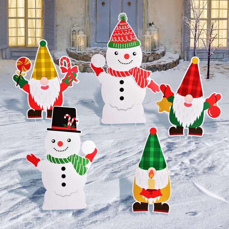 Bring laughter to your lawn with Comical Santa Yard Signs