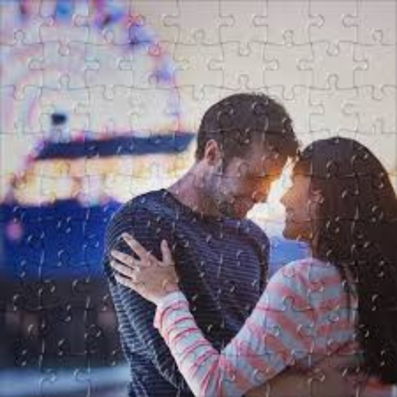 Couple photo puzzles store memories