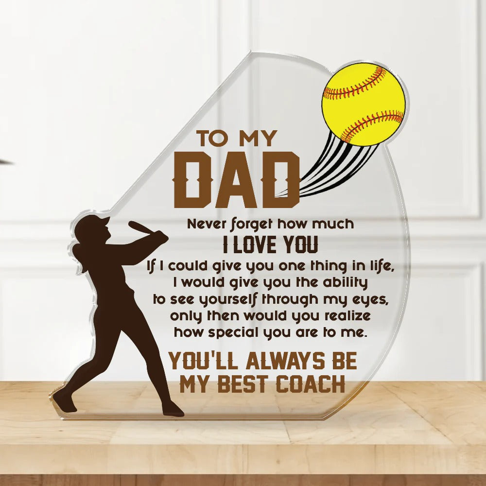 Crystal plaque shows enduring love for Dad