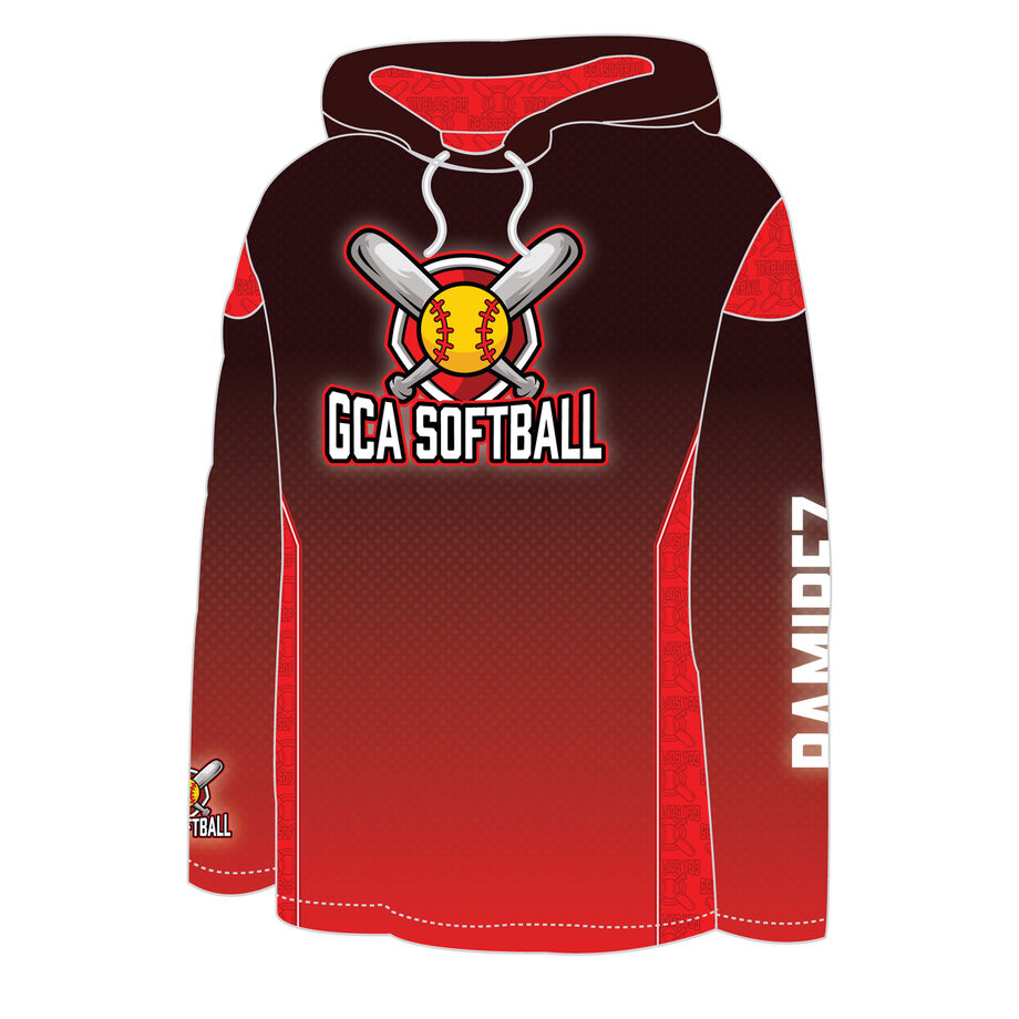 Show team spirit with a customizable softball hoodie