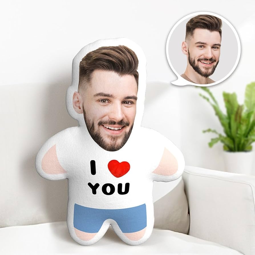 Customized face pillow is a fun and unique way to remind him of you