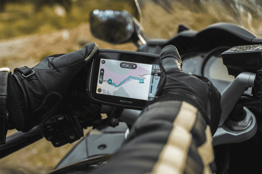 GPS device guiding adventurous riders