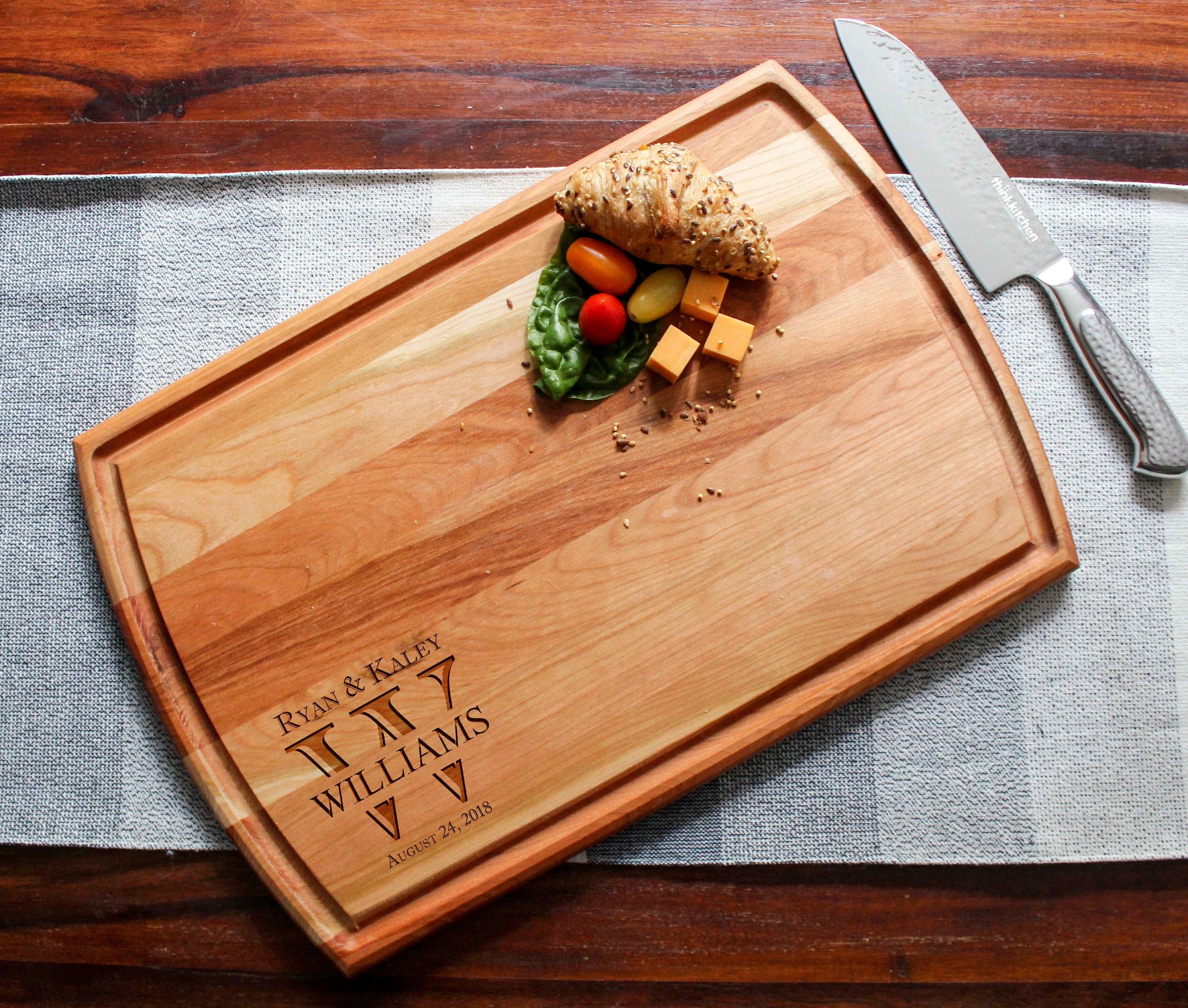 A beautiful cutting board crafted from wood