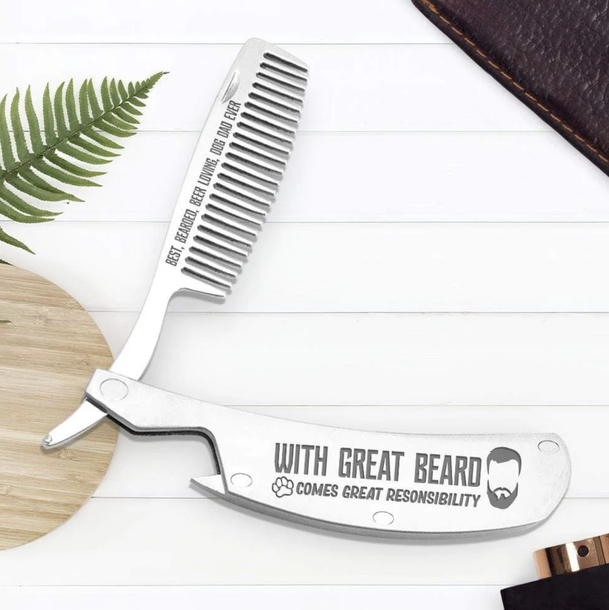 Combine style and function with a Folding Comb from Wrapsify