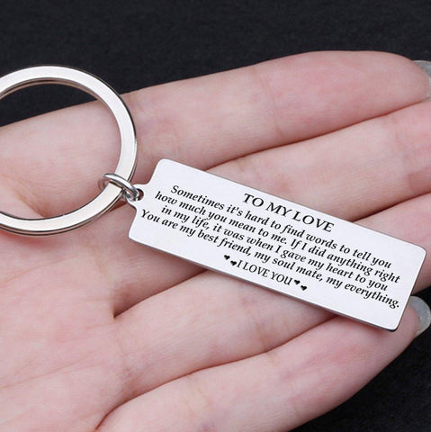 engraved keychain for loved one