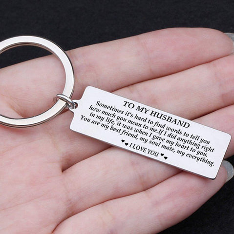 engraved keychain for husband