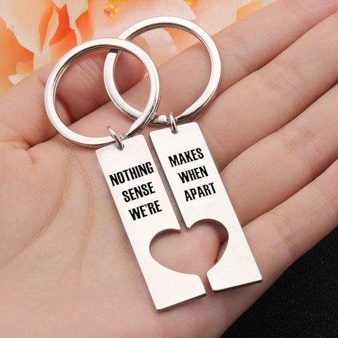 heart coordinating keychains for couples