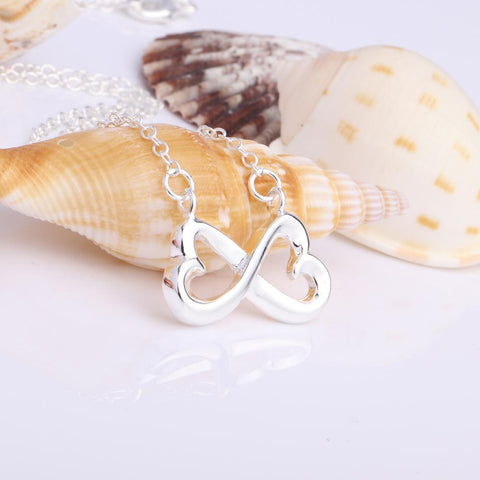 infinity heart necklace for girlfriend, wife