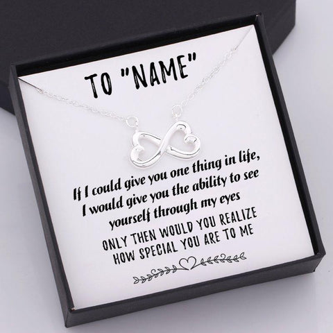 infinity necklace for future wife with name personalization