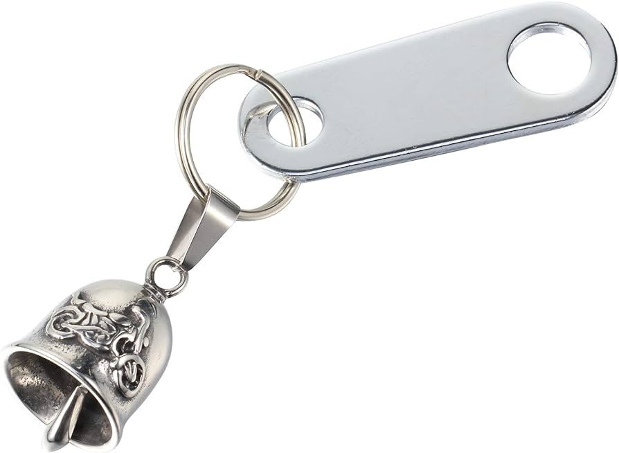 A guardian bell keychain for protection on the road