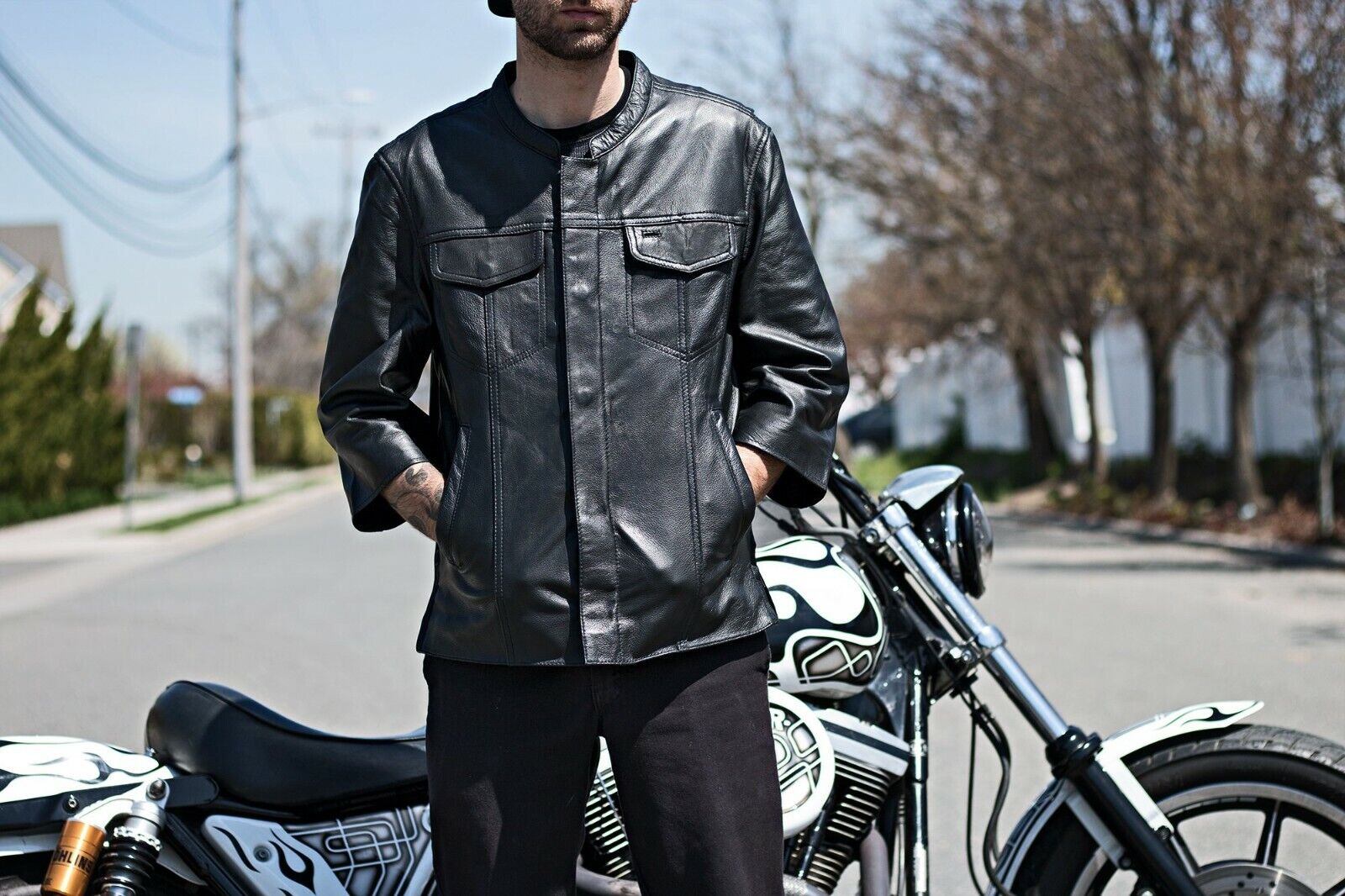 A motorcycle jacket that blends high-performance with sleek design