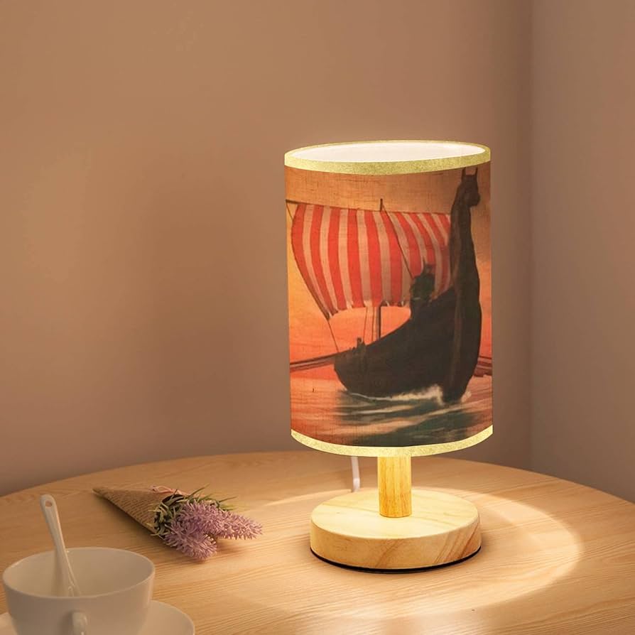 Light up your space with a longship table lamp