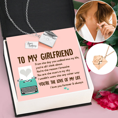 Love Letter Necklace - Family - To My Girlfriend - Thank You For