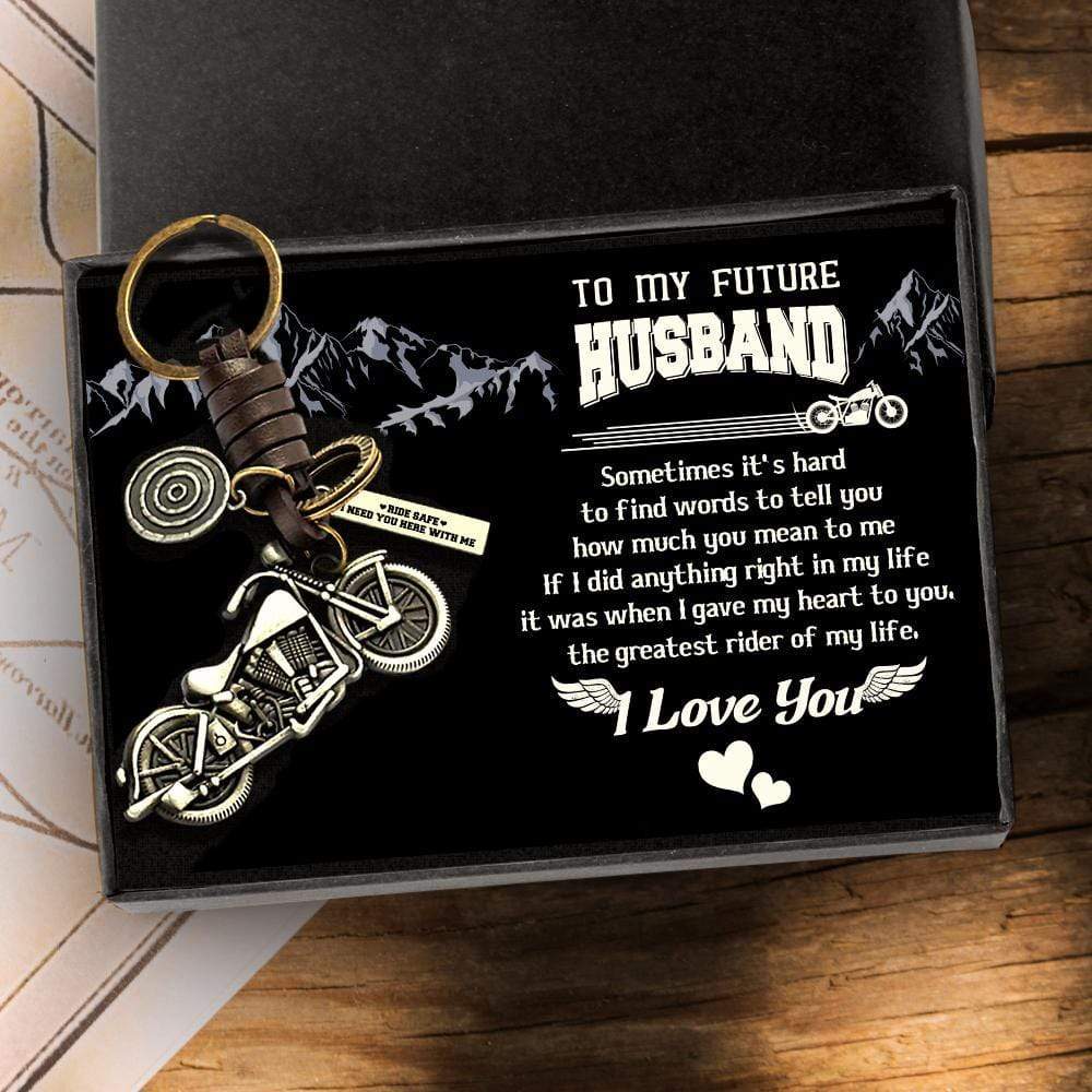 Greatest Rider" keychain, a heartfelt gift for your future husband