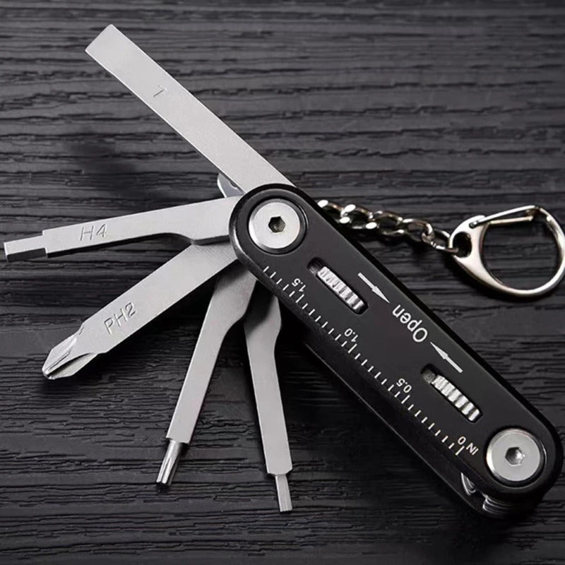 Be prepared with a multi-tool motorcycle keychain