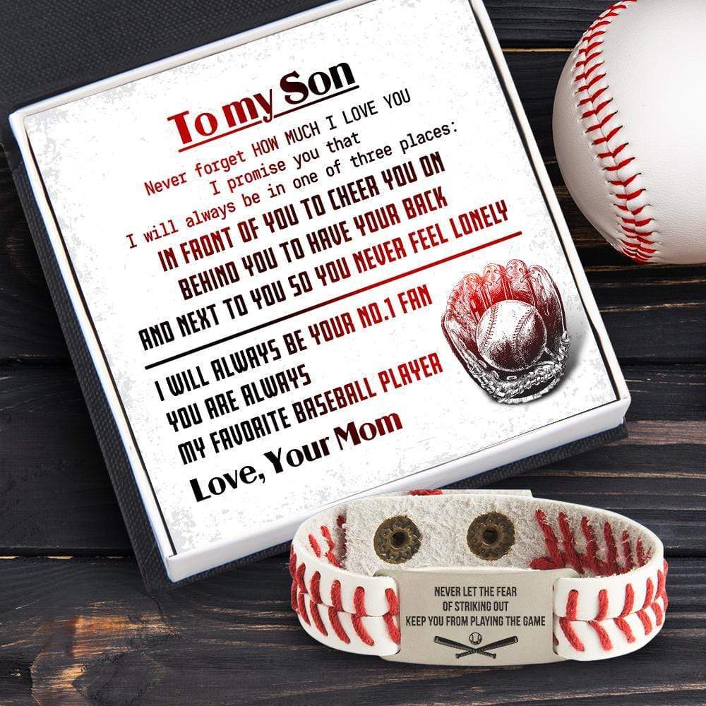Sport your team pride with a personalized baseball bracelet