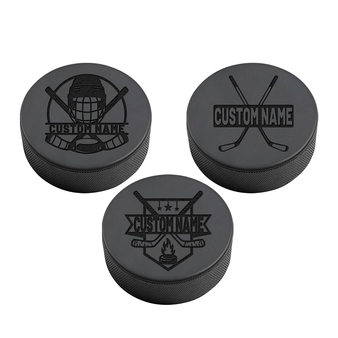 Personalize your game with a custom-engraved hockey puck