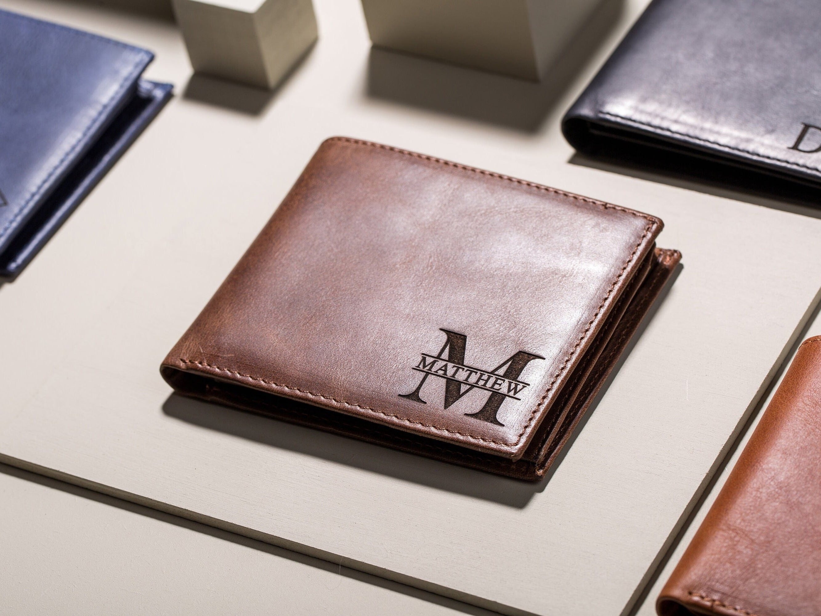 Personalized Leather Wallet makes a thoughtful and useful gift for a dedicated mailman