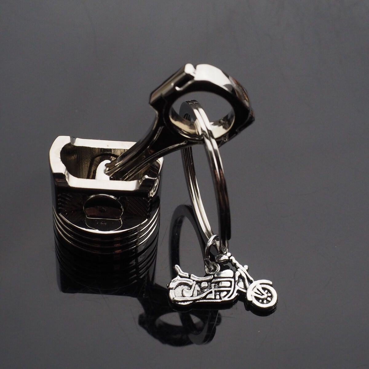 Flaunt your engine love with a piston power keychain