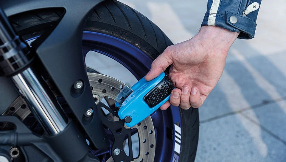 Disc brake lock secures your motorcycle