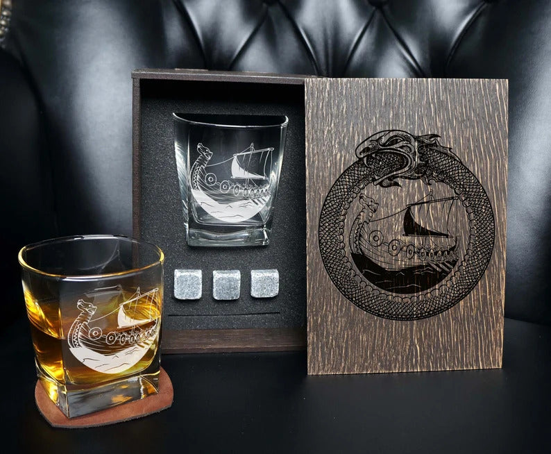 Enjoy spirits with runes engraved whiskey glasses