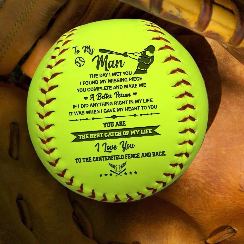 "To My Man" softball plaque captures your special moment
