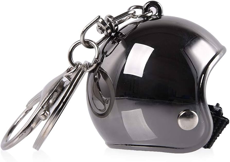 A nod to the past with a vintage moto helmet keychain