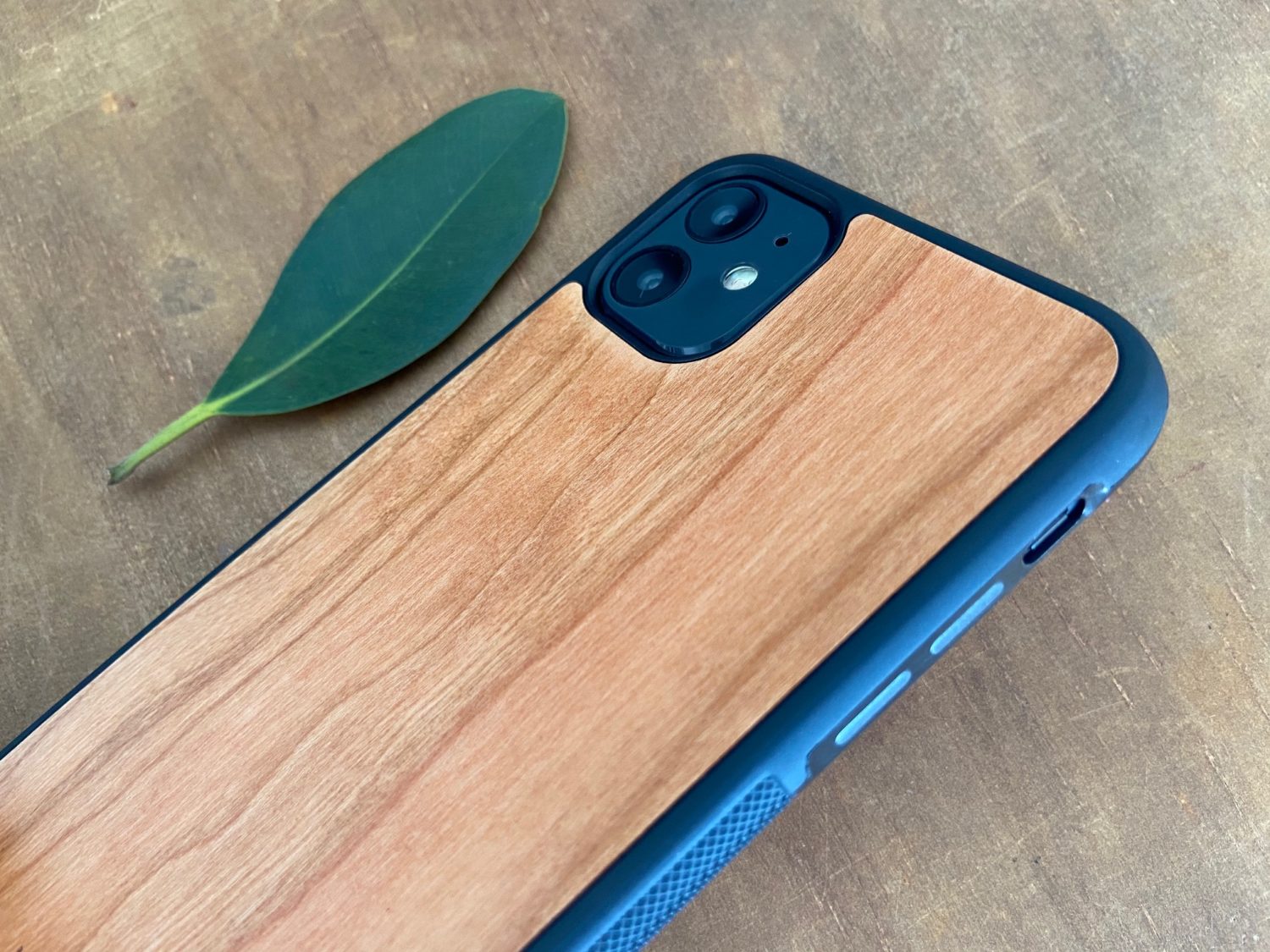 A sleek phone case made from real wood