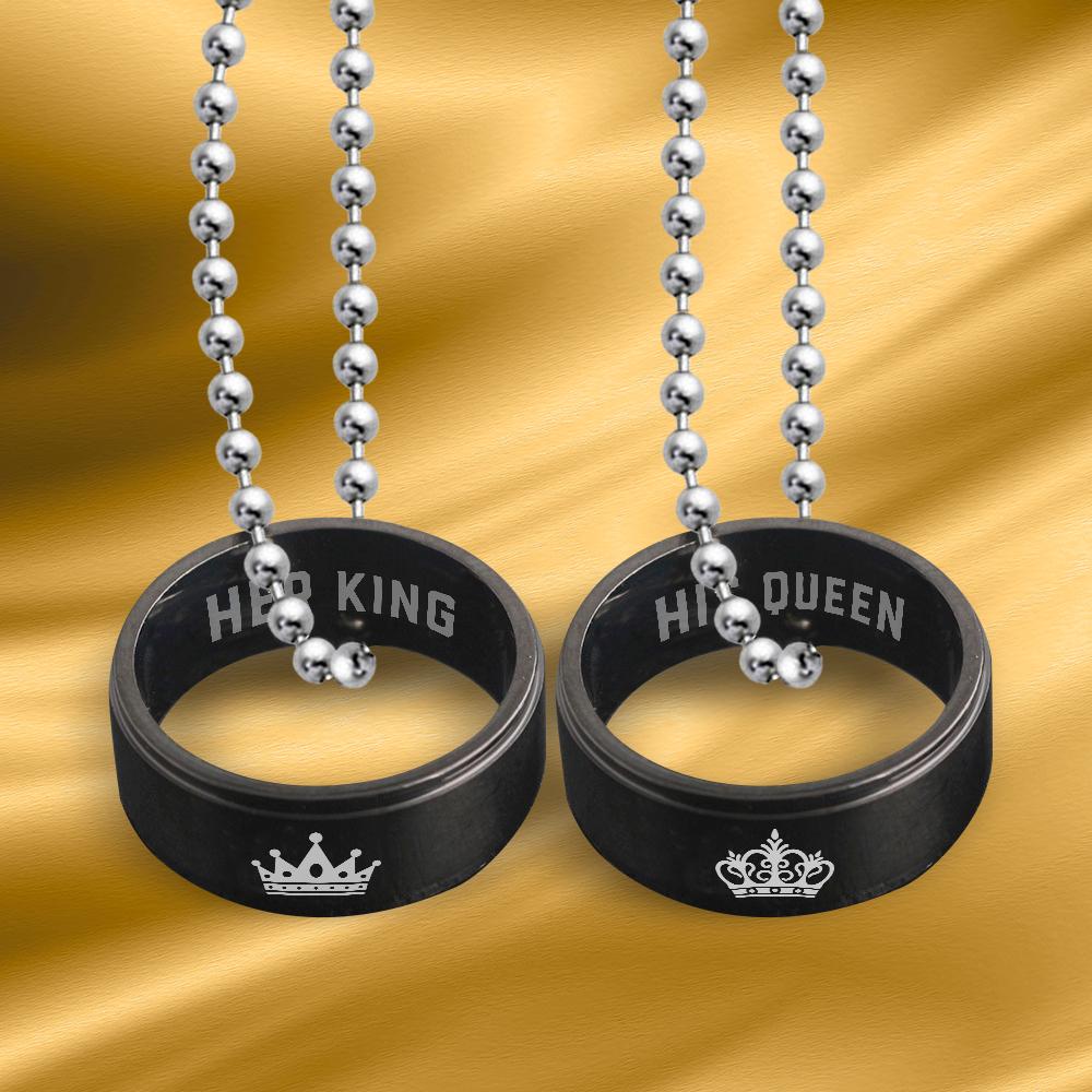 my king my queen necklace