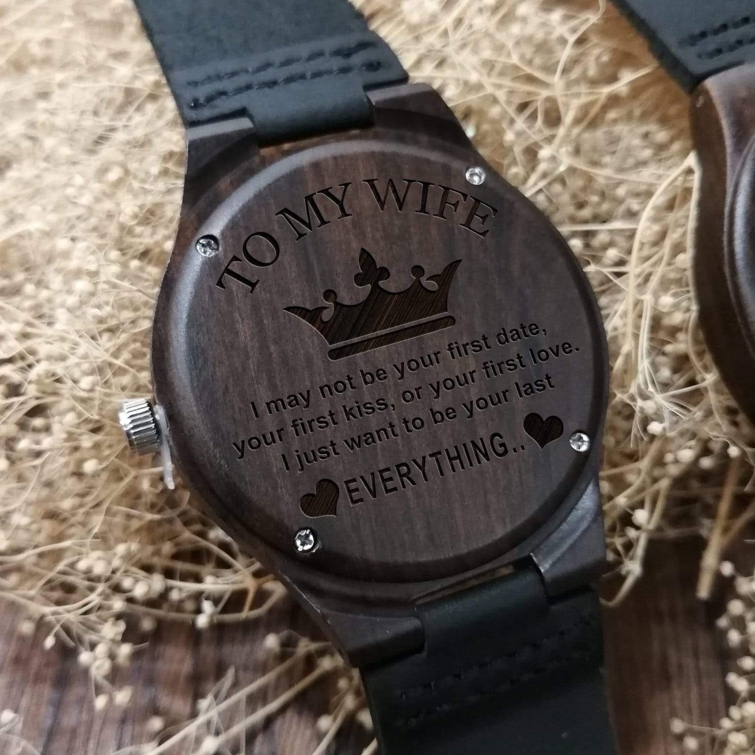 to my wife wooden watch