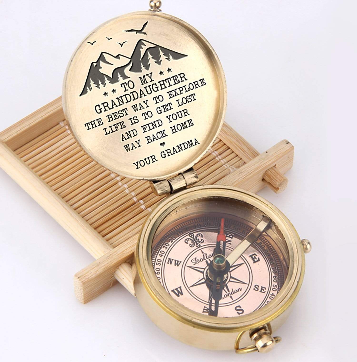 Engraved Compass - To My Granddaughter - The Best Way To Explore The Life - Gpb23006