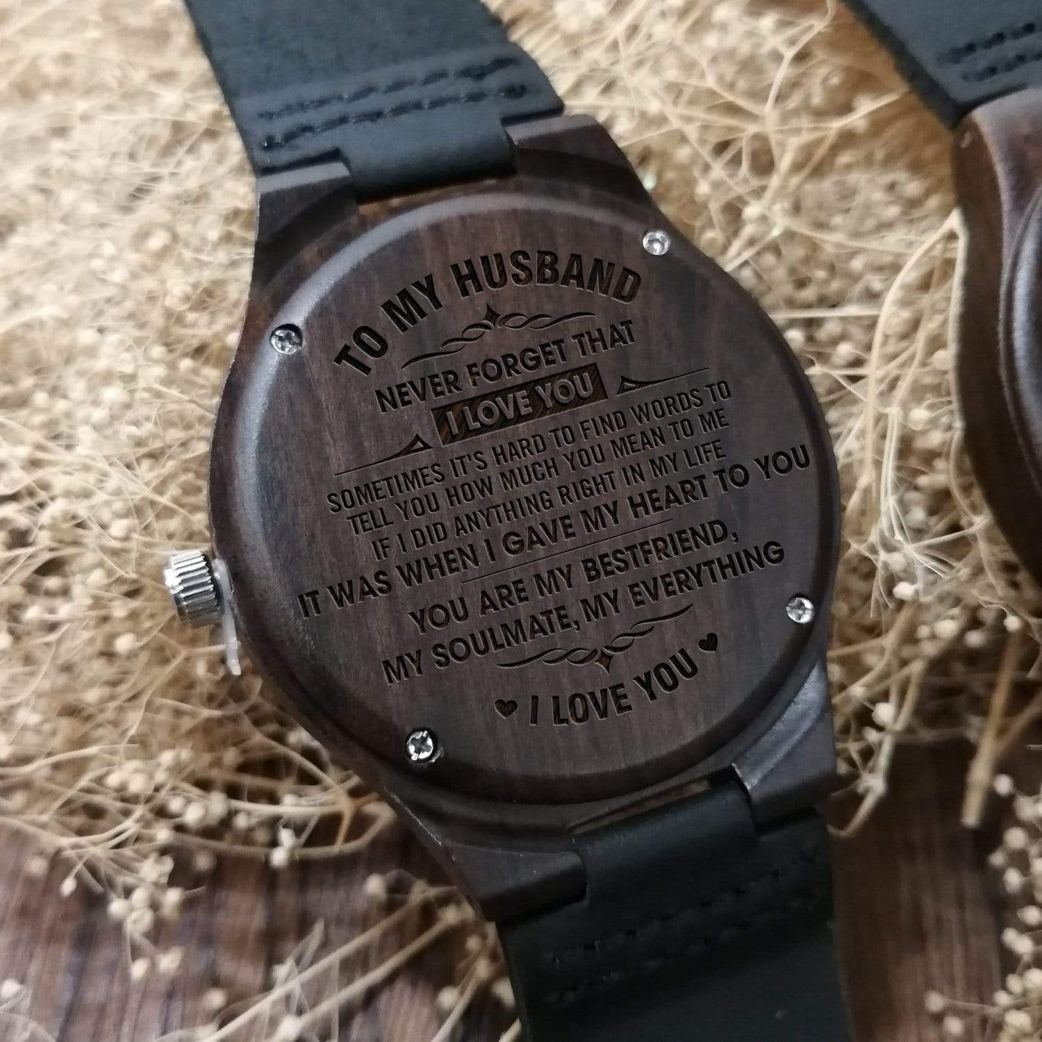 husband wooden watch