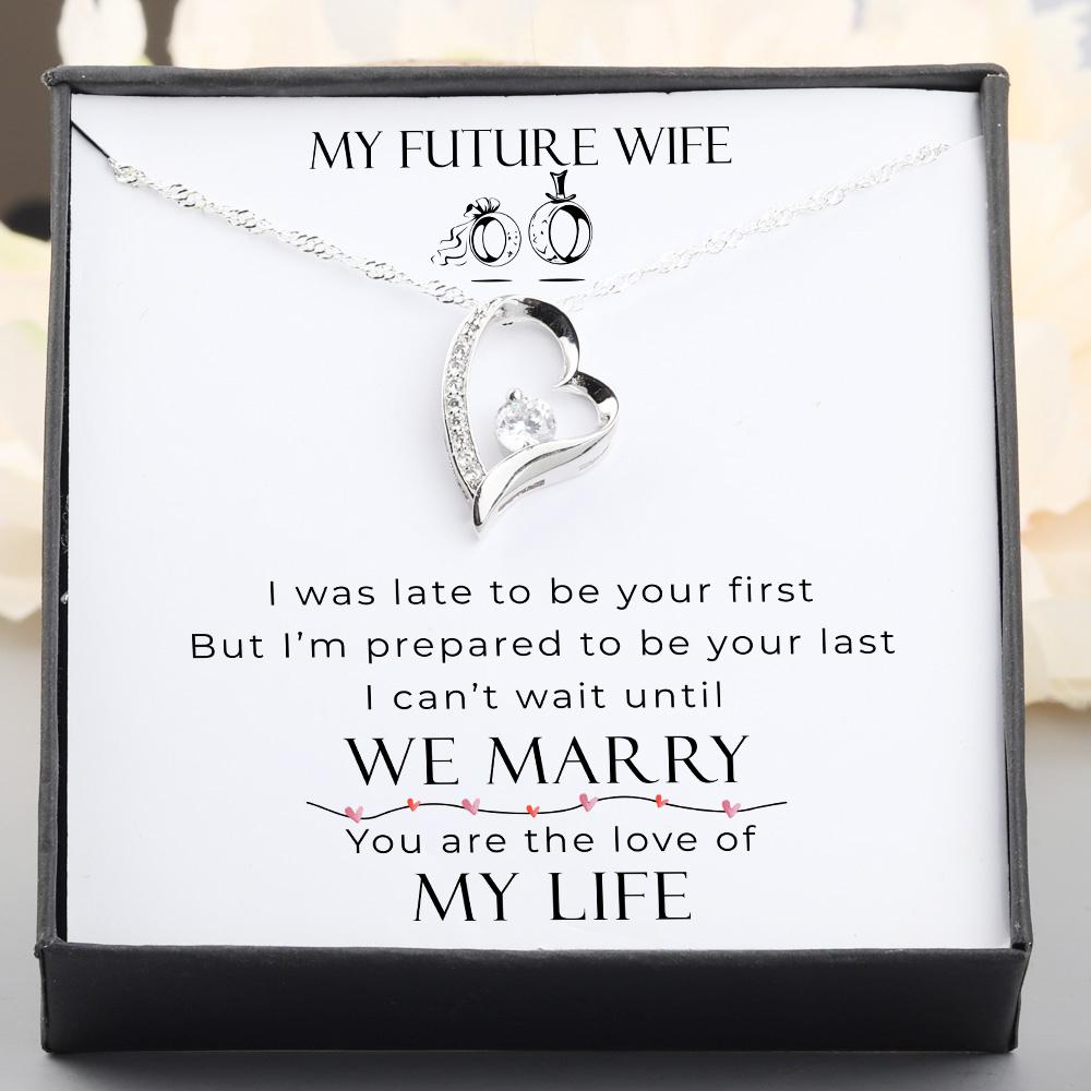 Christmas Valentine Anniversary Birthday Gift For Future Wife Heart Necklace To My Future Wife You Are The Love Of My Life Gnr Petlovegift