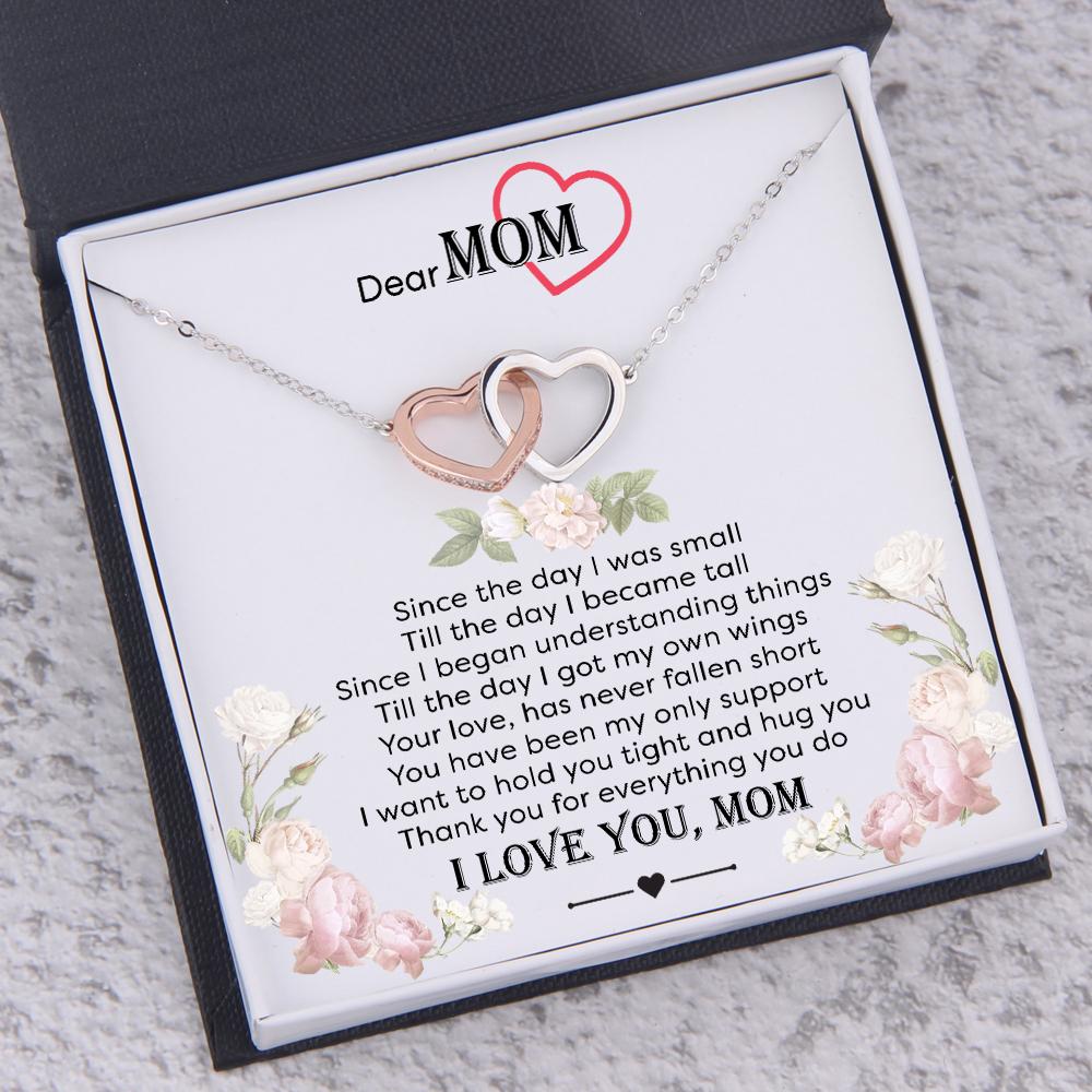Interlocked Heart Necklace To My Mom Thank You For Everything You Petlovegift