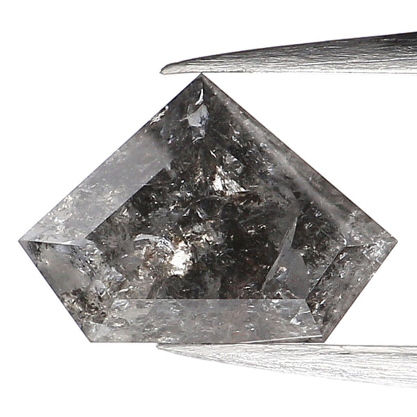 OOAK 0.96Tcw5.467mm Natural Clear Gray Salt /& Pepper Round Brilliant Cut Loose Diamond Solitaire Diamond for ring Faceted Cabochon,DFJ133