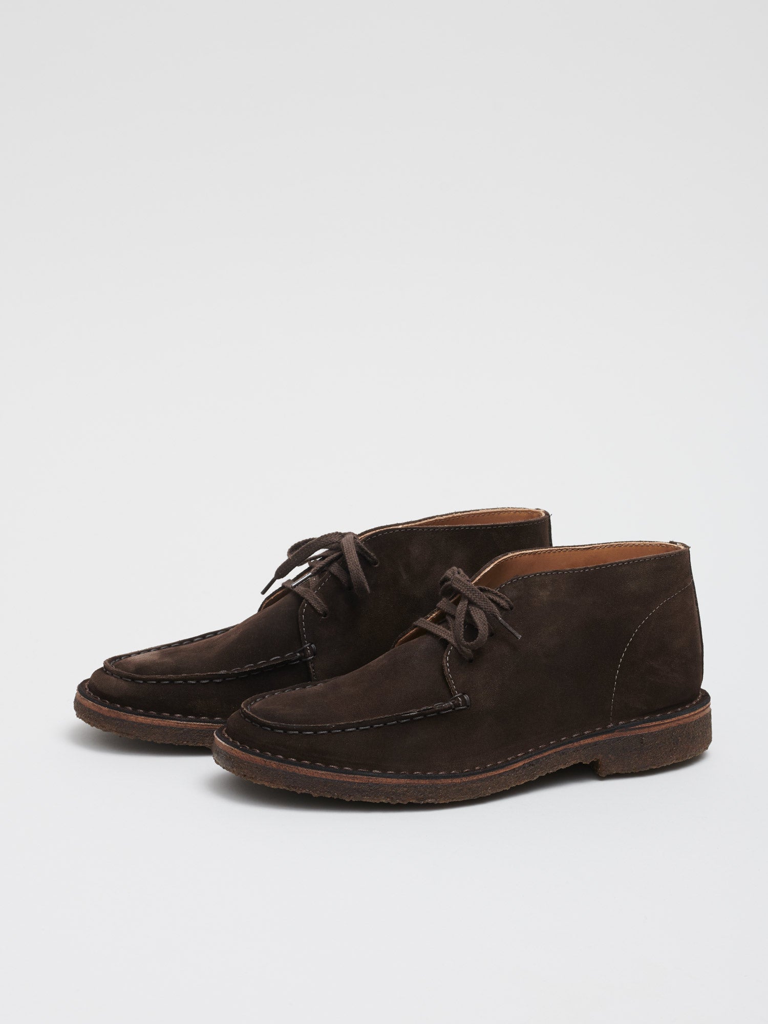 Crosby Moc-Toe Chukka Boot, Dark Brown Suede – Goods