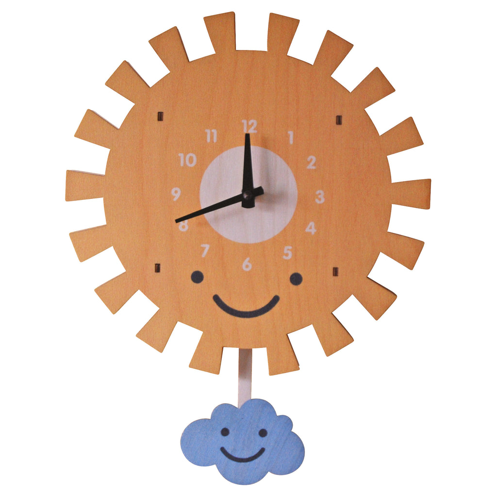 Sun Pendulum Clock Nursery Kids Room Decor