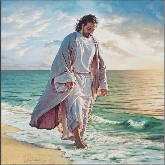 Jesus By The Sea - Religious Diamond Painting Kit, Full Round/Square R–  Diamond Paintings Store