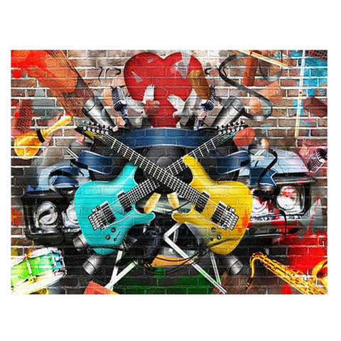 Aesthetic Trippy Guitar - 5D Diamond Painting 