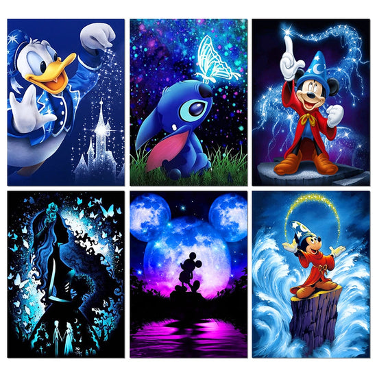 25 Cartoon Diamond Painting Designs - Full Round 5D Diamonds