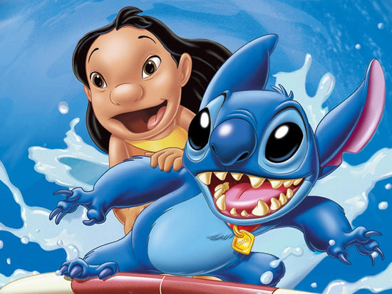 Lilo And Stitch With Glasses - 5D Diamond Painting - DiamondByNumbers -  Diamond Painting art