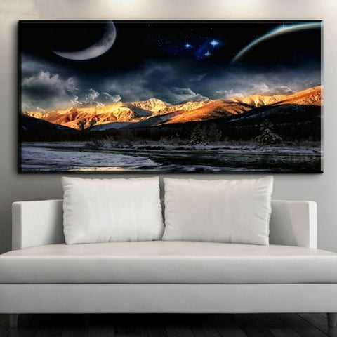 5d Diamond Painting Full-jewelled Living Room Landscape Painting